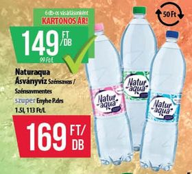 Naturaqua Ásványvíz Szénsavas / Szénsavmentes – Coop