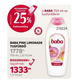 BABA PINK LIMONADE TUSFÜRDŐ – Rossmann