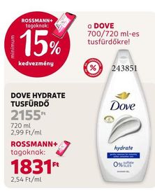 DOVE HYDRATE TUSFÜRDŐ – Rossmann