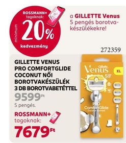 GILLETTE VENUS PRO COMFORTGLIDE COCONUT NŐI BOROTVAKÉSZÜLÉK 3 DB BOROTVABETÉTTEL – Rossmann