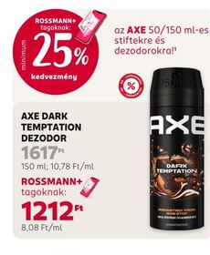 AXE DARK TEMPTATION DEZODOR – Rossmann