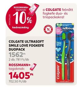 Colgate COLGATE ULTRASOFT SMILE LOVE FOGKEFE DUOPACK – Rossmann