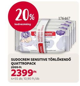 Sudocrem SUDOCREM SENSITIVE TÖRLŐKENDŐ QUATTROPACK – Rossmann