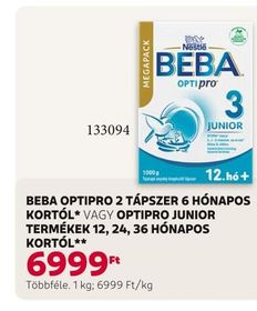 Beba BEBA OPTIPRO 2 TÁPSZER 6 HÓNAPOS KORTÓL* VAGY OPTIPRO JUNIOR TERMÉKEK 12, 24, 36 HÓNAPOS KORTÓL** – Rossmann
