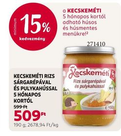 Kecskeméti KECSKEMÉTI RIZS SÁRGARÉPÁVAL ÉS PULYKAHÚSSAL 5 HÓNAPOS KORTÓL – Rossmann