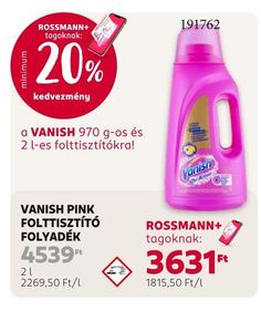 Vanish VANISH PINK FOLTTISZTÍTÓ FOLYADÉK – Rossmann
