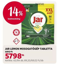 Jar JAR LEMON MOSOGATÓGÉP TABLETTA – Rossmann