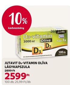 Jutavit JUTAVIT D3-VITAMIN OLÍVA LÁGYKAPSZULA – Rossmann