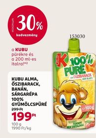 KUBU ALMA, ŐSZIBARACK, BANÁN, SÁRGARÉPA 100% GYÜMÖLCSPÜRÉ – Rossmann