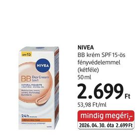 NIVEA BB krém SPF 15-ös fényvédelemmel – dm