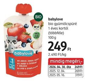 babylove bio gyümölcspüré 1 éves kortól (többféle) – dm