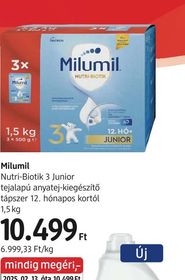 Milumil Nutri-Biotik 3 Junior tejalapú anyatej-kiegészítő tápszer 12. hónapos kortól – dm