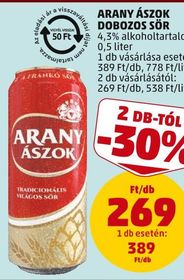 Arany Ászok ARANY ÁSZOK DOBOZOS SÖR – Penny