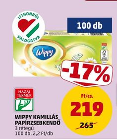 Wippy WIPPY KAMILLÁS PAPÍRZSEBKENDŐ – Penny