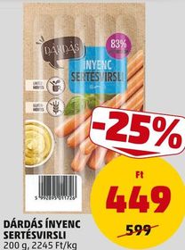 DÁRDÁS ÍNYENC SERTÉSVIRSLI – Penny