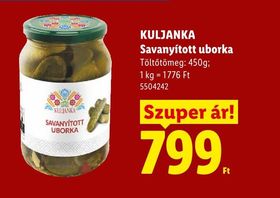 KULJANKA Savanyított uborka – Lidl