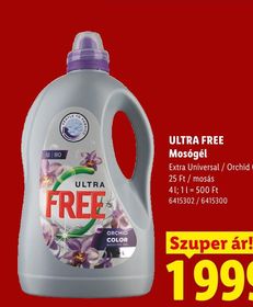 ULTRA FREE Mosógél – Lidl