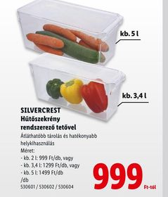 SILVERCREST Hűtőszekrény rendszerező tetővel – Lidl