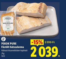 PIKOK PURE Füstölt hátszalonna – Lidl