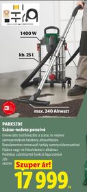 PARKSIDE Száraz-nedves porszívó – Lidl