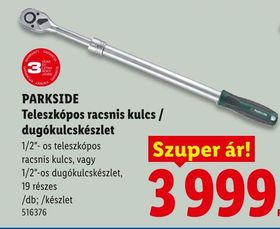 PARKSIDE Teleszkópos racsnis kulcs / dugókulcskészlet – Lidl