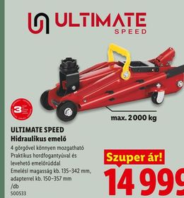 ULTIMATE SPEED Hidraulikus emelő – Lidl