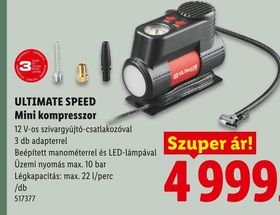 ULTIMATE SPEED Mini kompresszor – Lidl