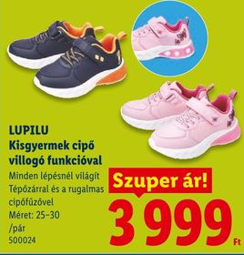 LUPILU Kisgyermek cipő villogó funkcióval – Lidl