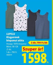 LUPILU Kisgyermek biopamut atléta – Lidl