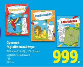 Gyermek foglalkoztatókönyv – Lidl