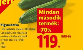 Kígyóuborka – Lidl