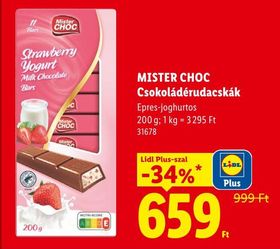 MISTER CHOC Csokoládérudacskák – Lidl