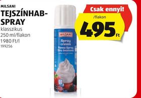 MILSANI TEJSZÍNHAB-SPRAY – Aldi