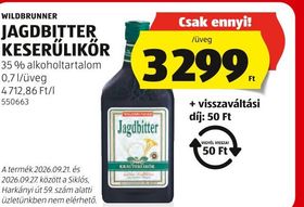 WILDBRUNNER JAGDBITTER KESERŰLIKŐR – Aldi