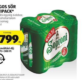 SOPRONI VILÁGOS SÖR MULTIPACK* – Aldi