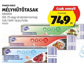 POWER FORCE MÉLYHŰTŐTASAK – Aldi