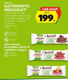 CERBONA GLUTÉNMENTES MÜZLISZELET* – Aldi