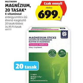 MULTINORM MAGNÉZIUM, 20 TASAK* – Aldi