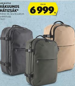 LIVE IN STYLE VÁKUUMOS HÁTIZSÁK* – Aldi