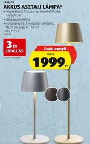 CASALUX AKKUS ASZTALI LÁMPA* – Aldi