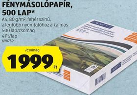 EXPERTIZ FÉNYMÁSOLÓPAPÍR, 500 LAP* – Aldi