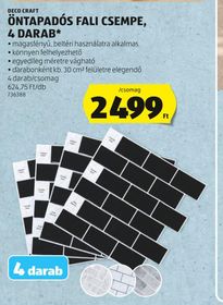 DECO CRAFT ÖNTAPADÓS FALI CSEMPE, 4 DARAB* – Aldi