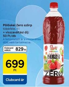 Pölöskei Zero szörp – Tesco
