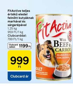 FitActive teljes értékű eledel felnőtt kutyáknak marhával és sárgarépával – Tesco
