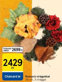 Koszorú virágokkal – Tesco