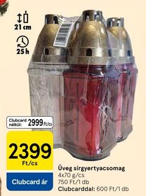 Üveg sírgyertyacsomag – Tesco