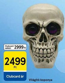 Világító koponya – Tesco