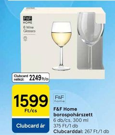 F&F Home borospohárszett – Tesco