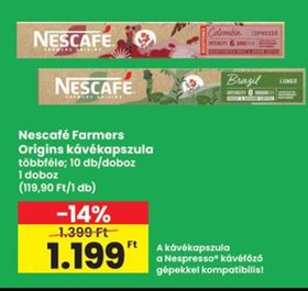 Nescafé Farmers Origins kávékapszula – Spar