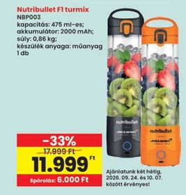 Nutribullet F1 turmix – Spar